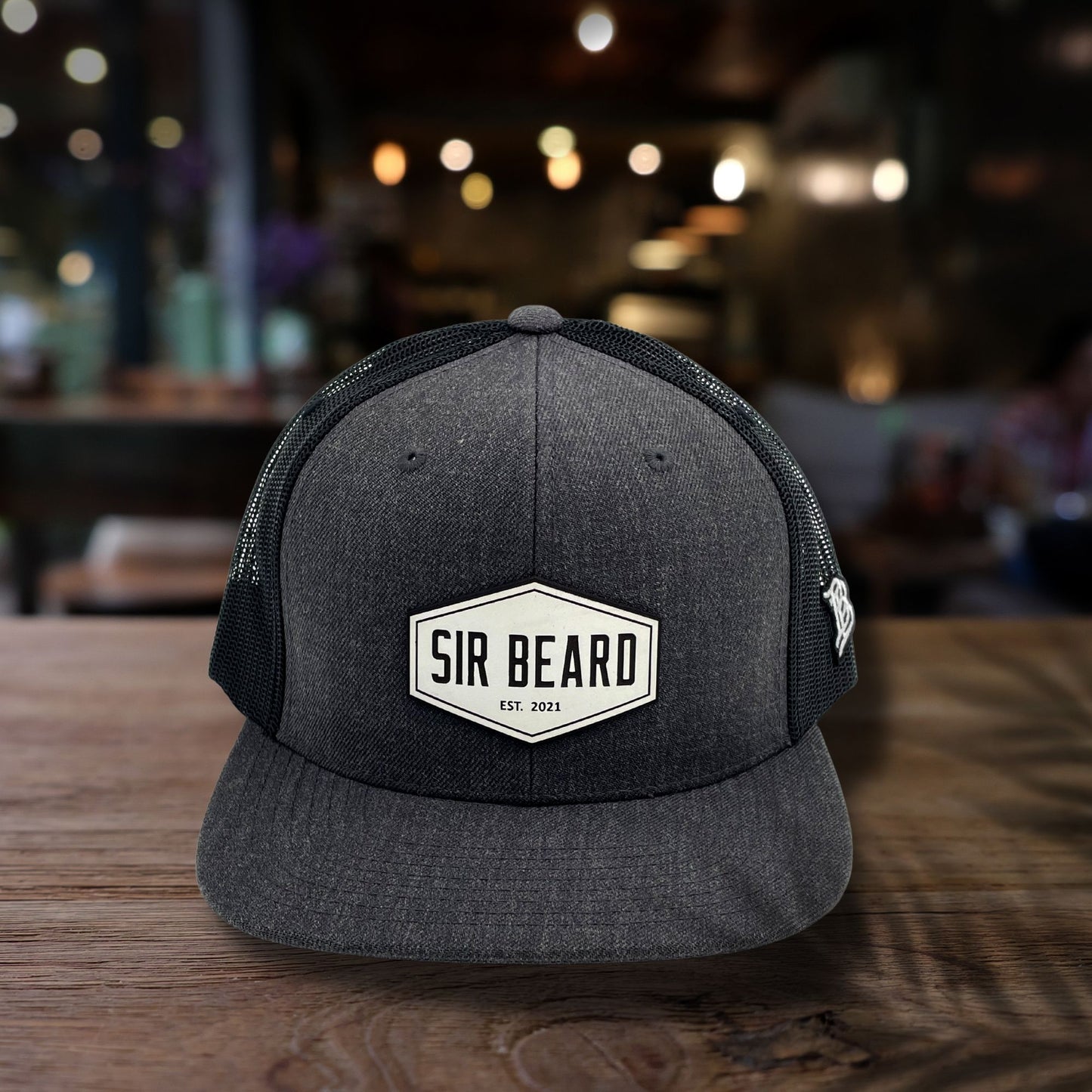 Sir Beard Hat (Black Flat Trucker snapback)